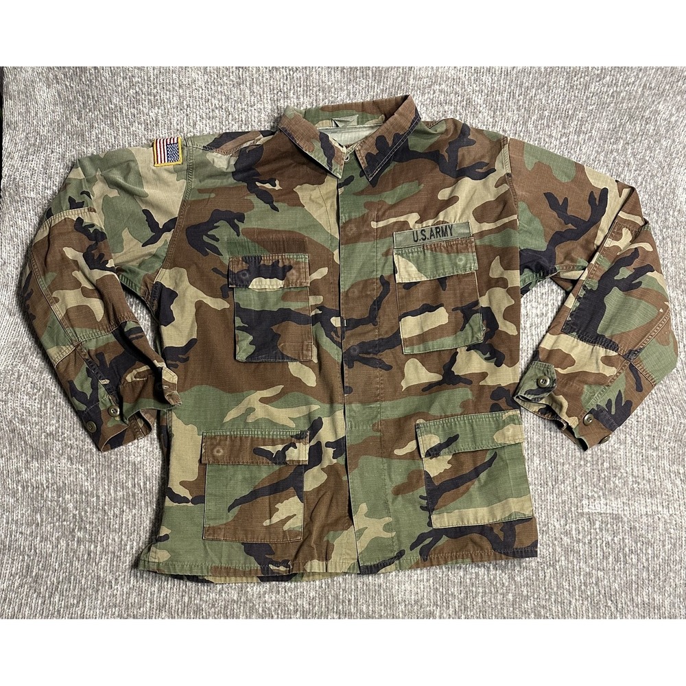 Mens ROTHCO Vintage Army Military Camouflage Mountain Patch Field Jacket XL